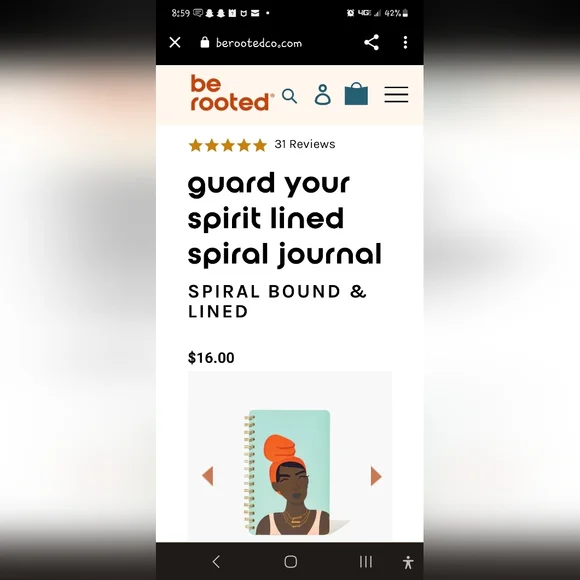 "Be Rooted" spiral journal - Picture 4 of 5